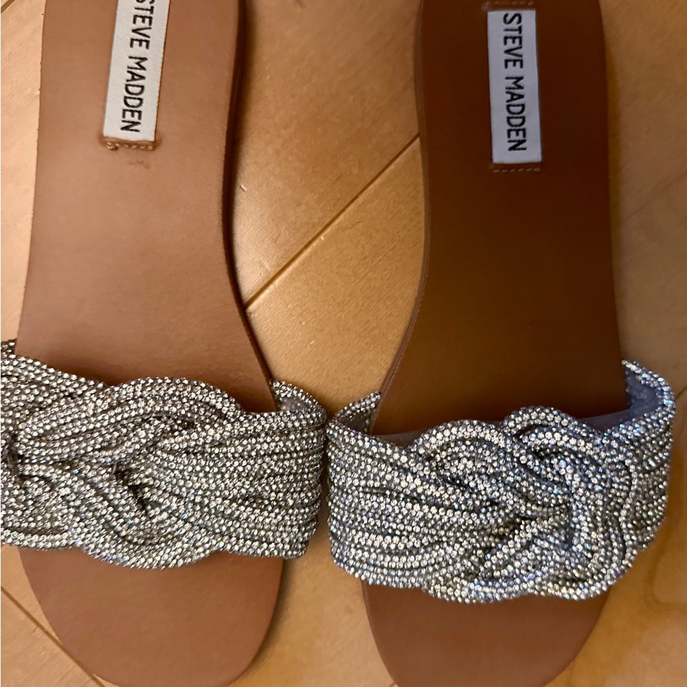Steve Madden Silver Women's Sandals size 8